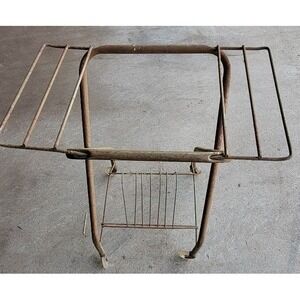 MCM Vintage Vinal Record Player Stand and Storage Rack Display‎ 1960'S